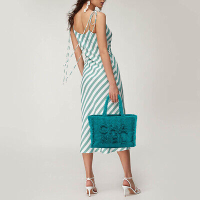Chanel Green Tweed Medium Shopper Tote | eBay Chanel Green Tweed Medium Shopper Tote | eBay