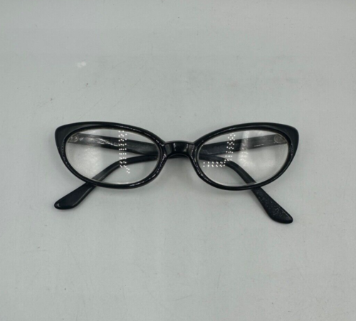 Vtg MCM Cat Eye Eyeglasses Frame Made in Spain Milappe Black Glasses