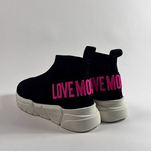 Zapatos para mujer Love Moschino negros de caña alta con logotipo JA15483G1GIZF00A - Imagen 3 de 4