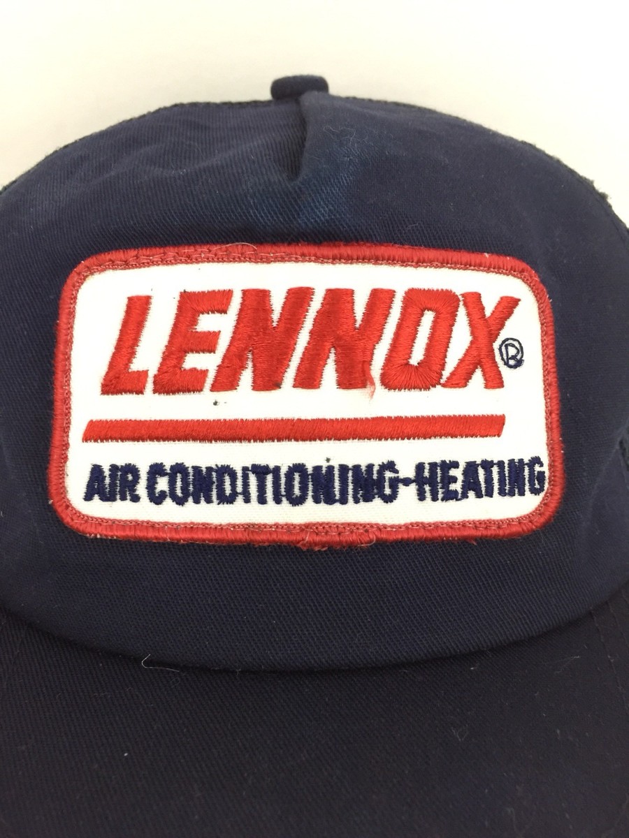 Vintage Lennox Hat Patch Cap Snapback Mesh Logo USA Air Heating