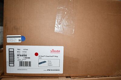 Case of 45 NEW Vileda 147544 CE Duo CleanTech Sterile 2-Sided Laminated Mop 19.7