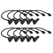 Hosa PWD-402 2FT Piggyback IEC C13 to NEMA 5-15P Power Cord 10-Pack