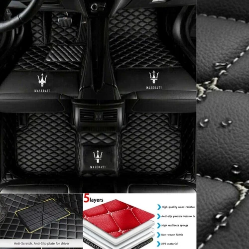 For Maserati Ghibli Gran Turismo Quattroporte Car Floor Mats Waterproof Custom - Imagen 19 de 35