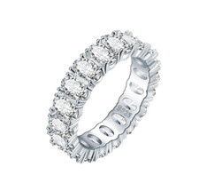 Schöner Eternity Ring Zirkonia Weißgold plattiert (vergoldet) besondere Anlässe