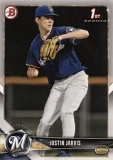 Lot of (100) 2018 Bowman Draft JUSTIN JARVIS 1st Rookie Card #BD-104 Brewers