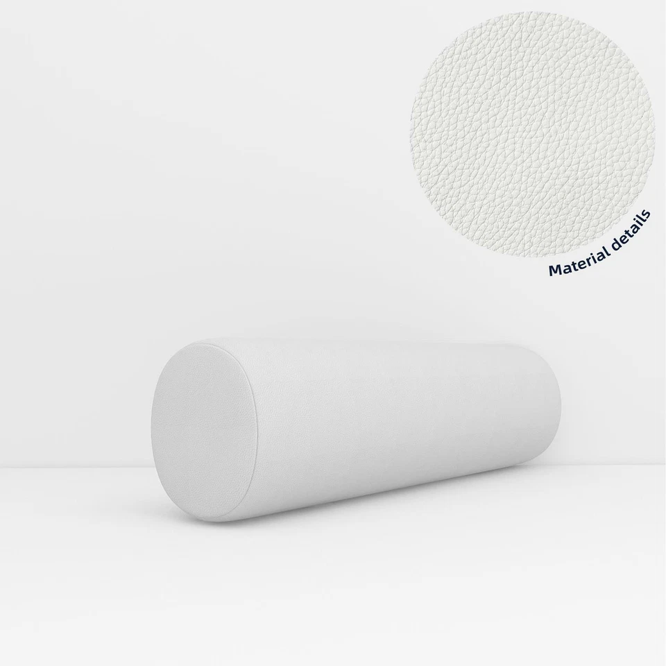 Funda de cojín Pb040*blanco crema*piel sintética litchi piel caja sofá asiento Foto 4 de 4