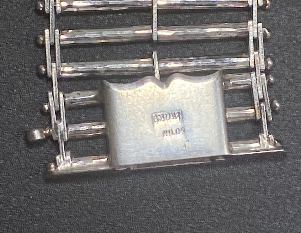 925 Italy Milor Bracelet Heavy LINK DESIGNER Signed 8 in FINE � - Image 4 of 4