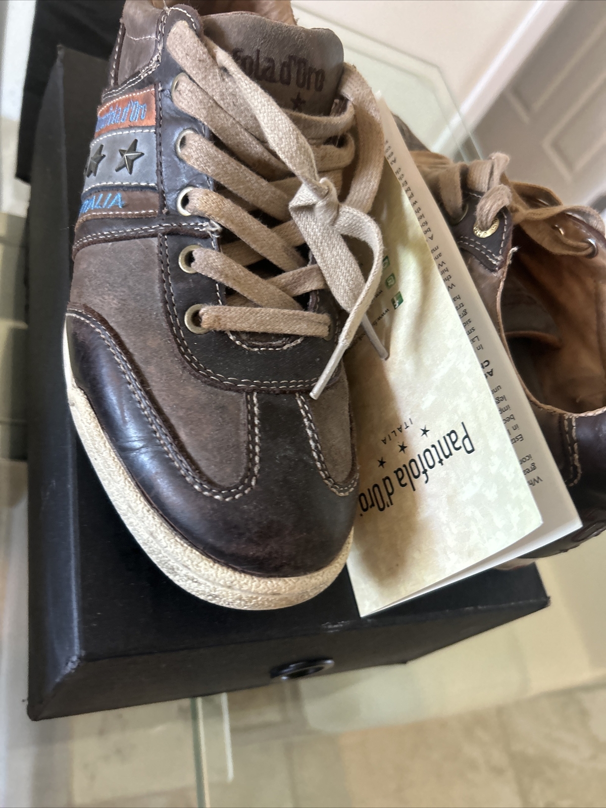 PANTOFOLA D’ORO scarpe uomo pelle Us taglia 8 5