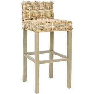 Safavieh Home Collection Cypress Light Oak Wicker 30 Inch Bar Stool Image Is Loading Safavieh Home Collection Cypress Light Oak Wicker 30
