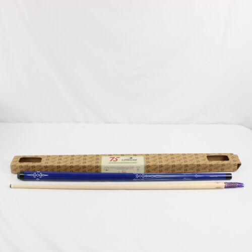 Longoni Wooden Carom Cue Blue, Black And White Pool Cue With S20 C69 Shaft - Picture 1 of 12
