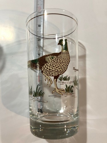 Vintage Ring-neck Pheasant Glass Culver USA with gold trim - Picture 5 of 5