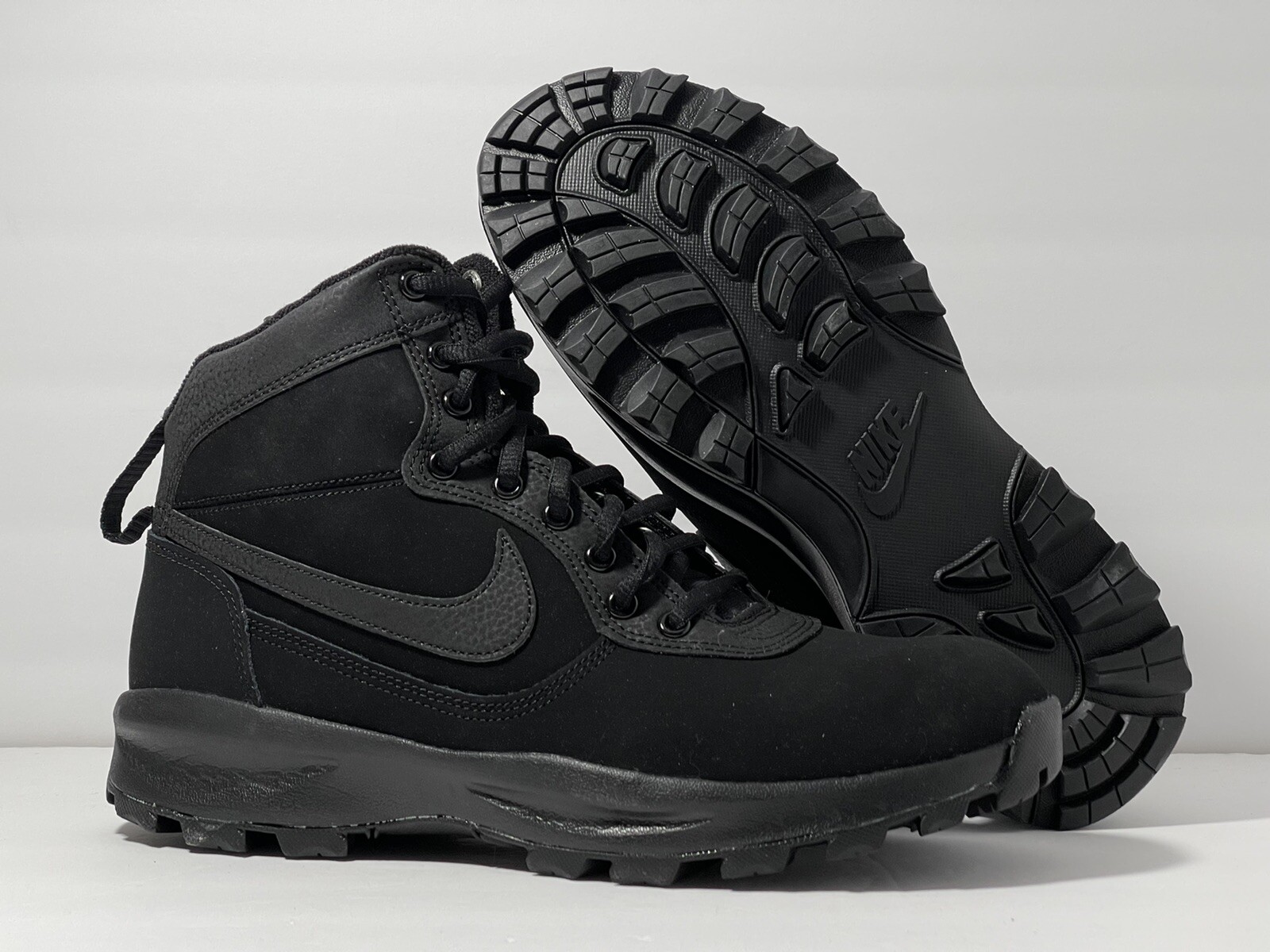 Nike Manoadome Mens Boots Triple Black Hiking Trail Work Shoes 844358-003  NEW | eBay