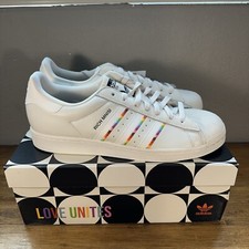 Taglia 11 - Adidas Superstar Pride RM Rich Mnisi basse/bianche - nuove con scatola