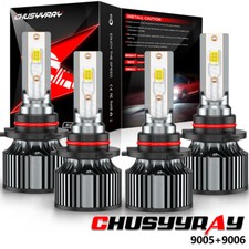 4x 36000lm Led Headlight High Low Beam Bulbs For Chrysler Pt Cruiser 2001-2010 4x 36000lm Led Headlight High Low Beam Bulbs For Chrysler Pt Cruiser 2001-2010