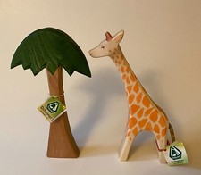 Original Ostheimer wooden Waldorf toys Giraffe and Palm tree, made in Germany