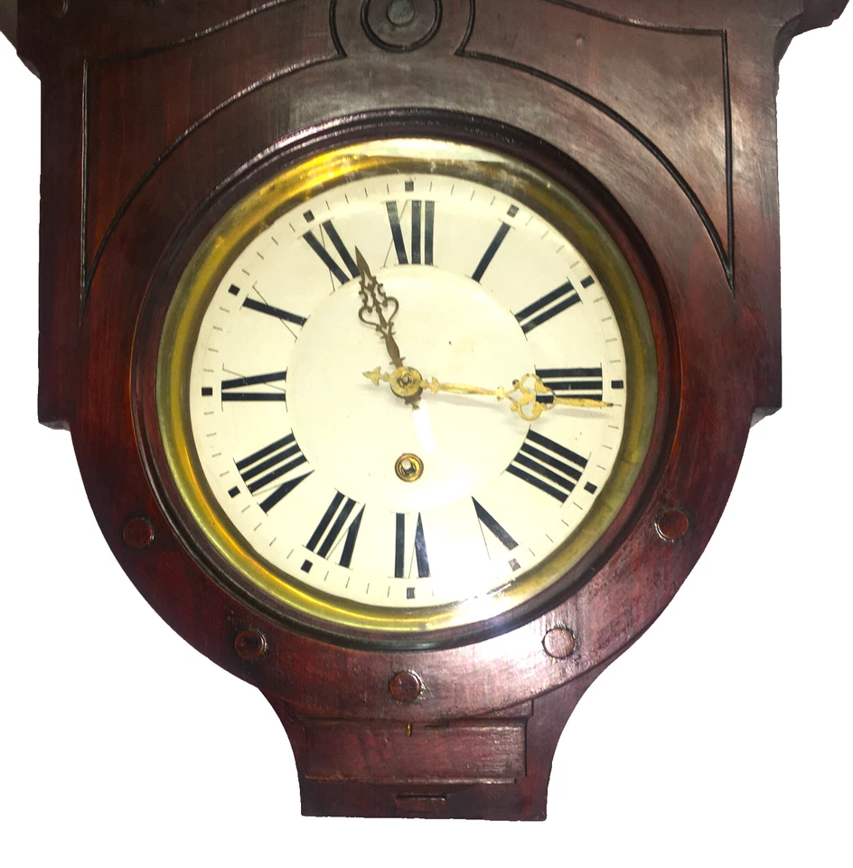 RARE pendule murale ,mouvement fer fonctionnel - Photo 2/4