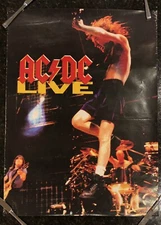 Vintage 90’s AC/DC Live Poster, Record Store Promotional Display, Atlantic, 1992