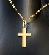 ECHT GOLD *** Kreuz Anh&auml;nger diamantiert 18 mm, Kette