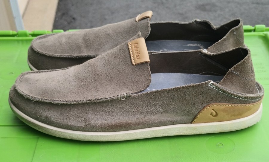 OluKai NaluKai Kala Mens Size M10 Gray/Tan Casual Slip On  display picture 2