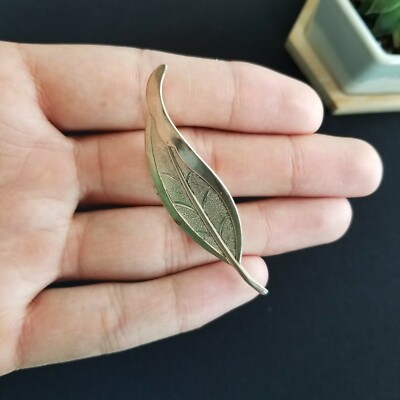VTG Signed Beau Sterling Silver Leaf Brooch Vintage Signed Beau Sterling Silver Double Maple Leaf Leaves  main image 4