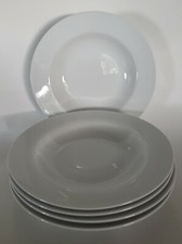 5 Williams Sonoma Open Kitchen 8.5" White Rimmed Pasta Soup Bowls Set Lot