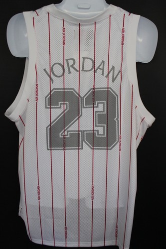 Nike Air Jordan Basketball Jersey White Red Pinstripe SZ: 3XL 3X XXXL DM1380-100 - Picture 7 of 15