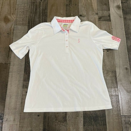 IZOD Polo Shirt Womens L Large Perform 