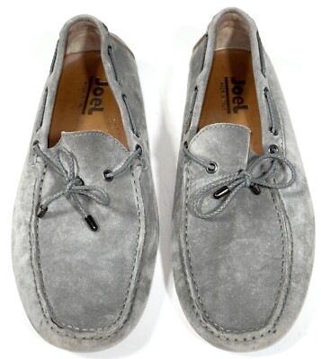 Joel Italian Leather Italy Gray Suede Driving Moccasin Loafer Dress Shoes 43 10 Joel Italian Leather Italy Gray Suede Driving Moccasin  main image 4