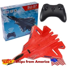 SU 57 Radio Controlled Airplane Light Fixed Wing Hand Throwing Foam Airplane.