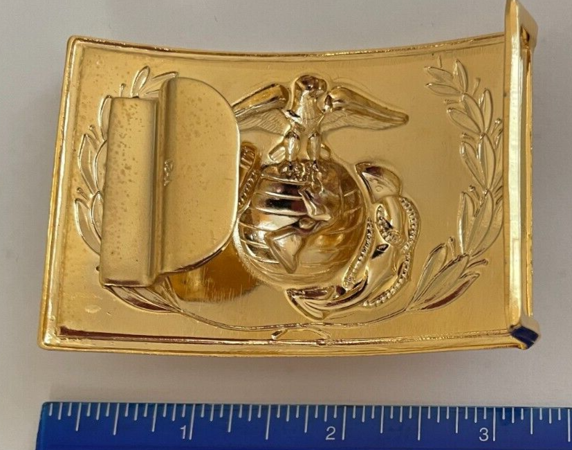 U.S. MARINE CORPS SNCO DRESS BLUE BELT BUCKLE ONLY NO RESERVE eBay
