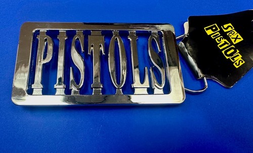 Sex Pistols Band Music Punk Block Letter NOS Belt Buckle by Bravado Merch 2005 - Afbeelding 1 van 16