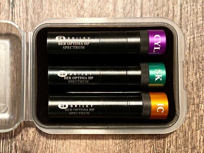 SET OF 3 BRILEY SPECTRUM BLACK OXIDE BERETTA OPTIMA HP CHOKE TUBES WITH CASE