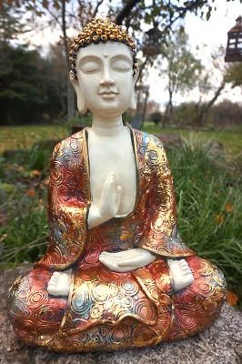 3188 D   BOUDDHA 36CM FIGURINE STATUETTE  MOINE SAKYAMUNI  TIBETAIN BOUDDHISME - Photo 1/4