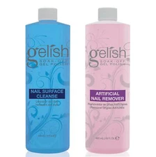 Gelish Soak Off Gel Nail Polish Remover+ Nail Surface Cleanse Combo - Pick Size