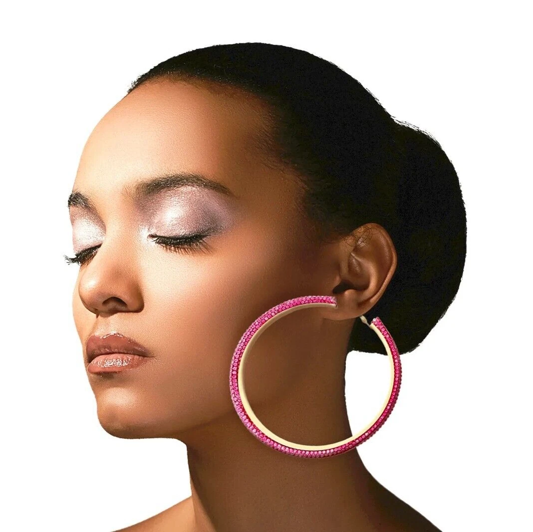 Pink gold hotsell earrings hoops