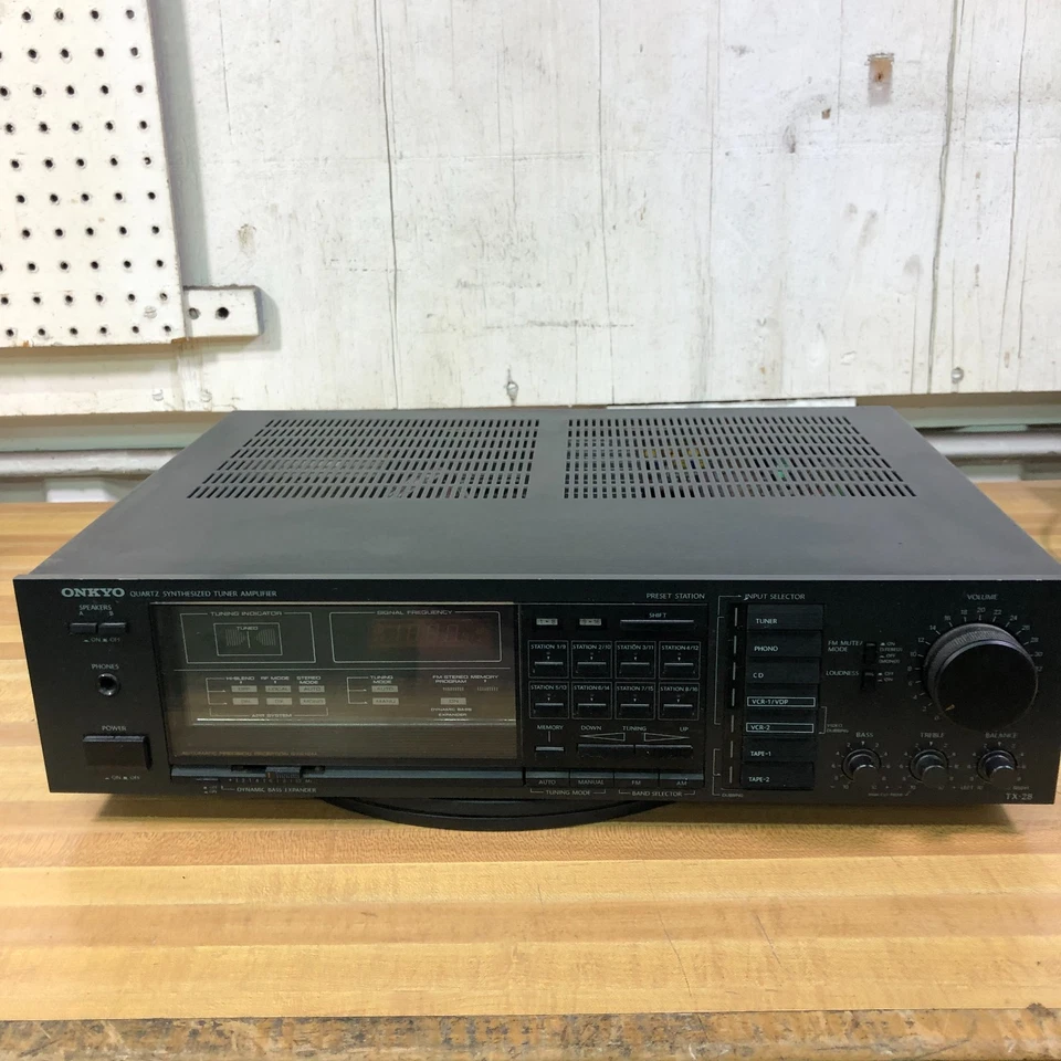 Onkyo TX-28 Quartz Synthesized Tuner Amplifier Receiver Tested Works - Image 2 of 4