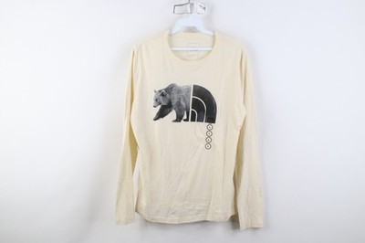 New The North Face Womens Large Spell Out Bear Big Logo Long Sleeve T-Shirt