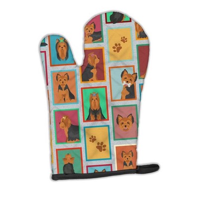 Caroline's Treasures Lots of Black and Tan Yorkie Oven Mitt MLM1110OVMT