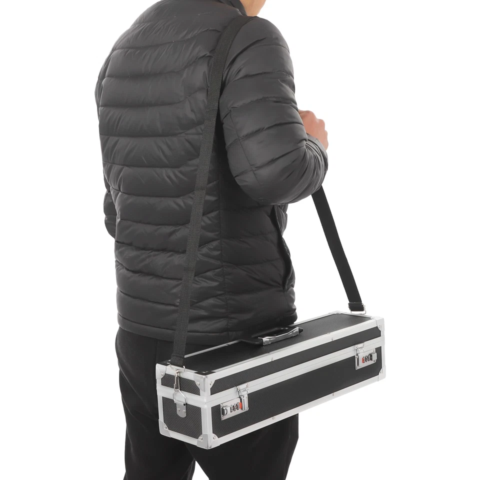 Estuche para cuchillos portátil de 8 ranuras con cerraduras para chefs - Organizador seguro Foto 4 de 4