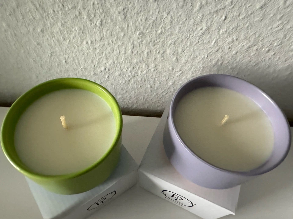 PartyLite 2x Zweifarbige Duftwachstöpfe Germanium—Wild Lemongrass Citronella - Bild 4 von 4