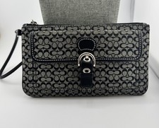 Coach F40585 Signature Soho Jacquard Black Bu...
