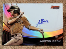 2017 Bowman's Best MONOCHROME REFRACTOR PROSPECT ROOKIE AUTO Austin Beck /125