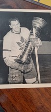Syl Apps Toronto Maple Leafs Stanley Cup Vintage Photo – Facsimile Signature