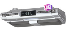 Radio FM Reloj Alarma Timer Digital Para Debajo Del Gabinete De Cocina Bluetooth