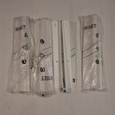 3 Staffe da Parete Ikea Ekby Riset 401.687.28 Inclinate Regolabile Angolo Bianco