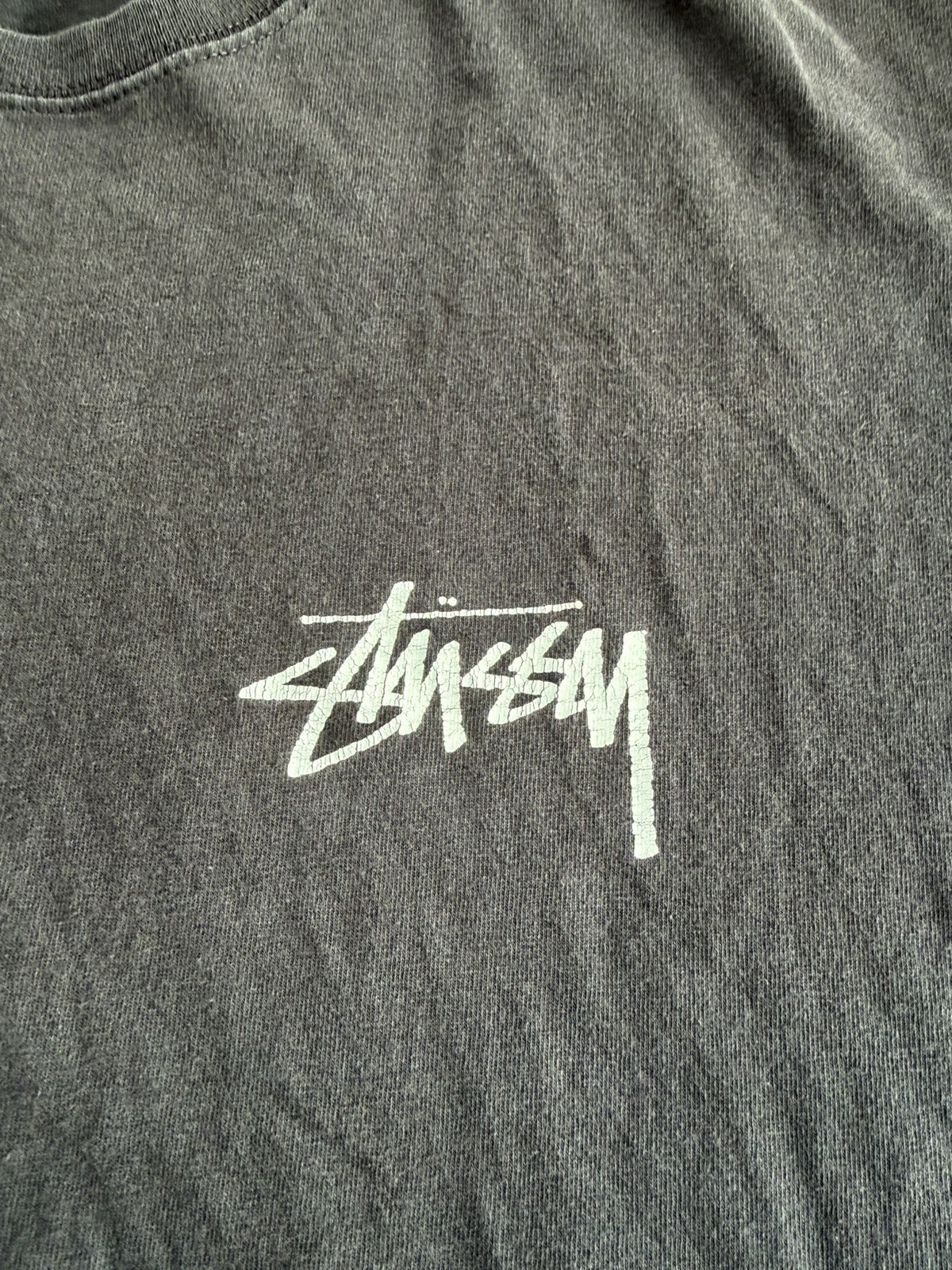 Stussy Diced Out Tee size L Black Dice Logo Graphic T-Shirt Vintage thumbnail 4