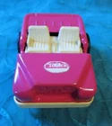 Vintage 3" x 2" x 1.5" TONKA Pink/White Jeep - GC