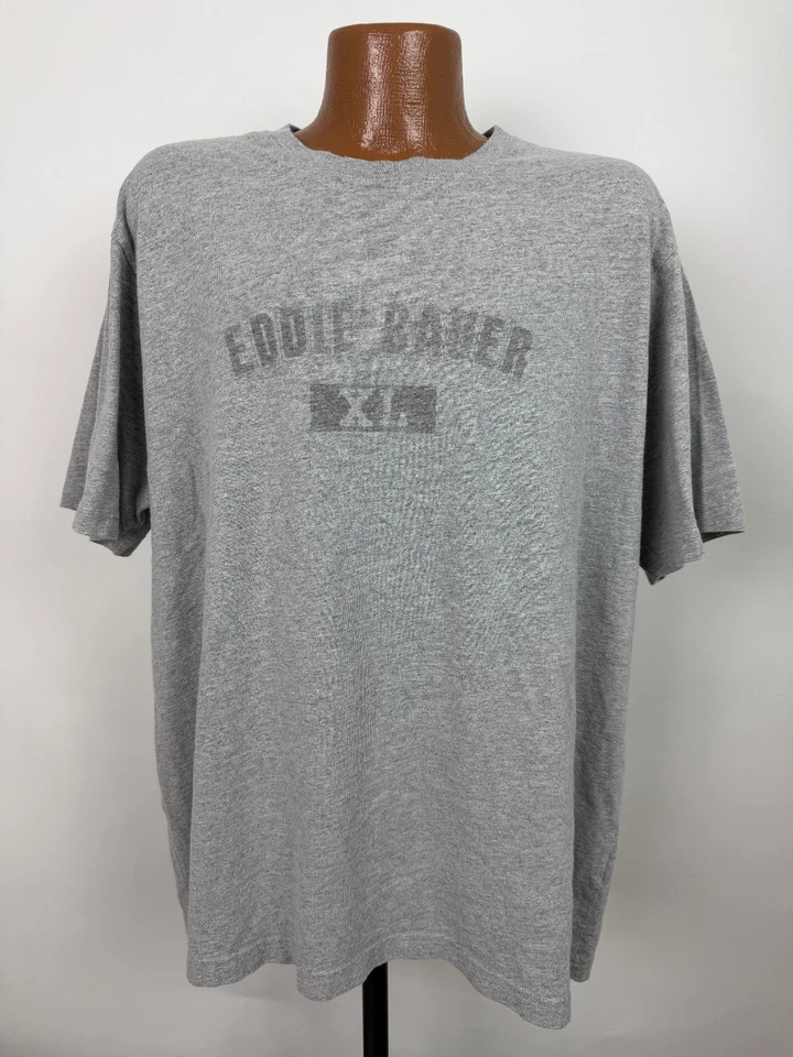 Camisa Eddie Bauer Vintage Años 90 Hombres XL Deporte Retro Gimnasio Preppy Deportes Gris Hecha en EE. UU. Foto 2 de 4