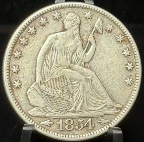 1854-O US Seated Liberty Half Dollar 50C Silver Coin