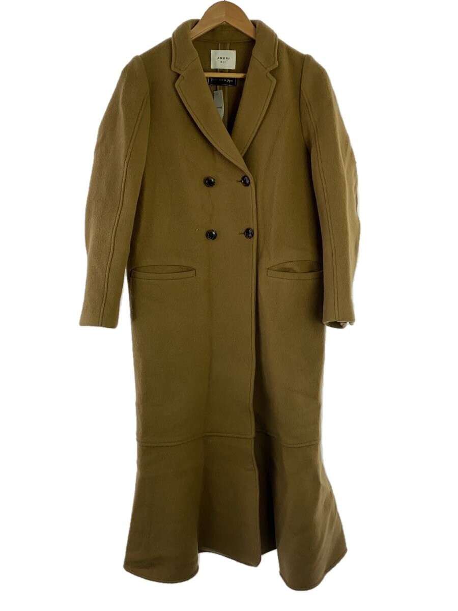 AMERI Double Breasted Mermaid Coat S Camel Wool U… - image 1